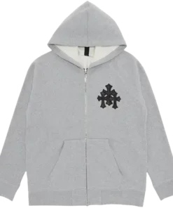 Grey chrome hearts hoodie