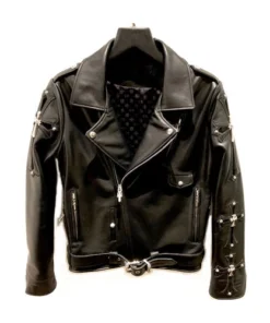 Leather Chrome Hearts Jacket