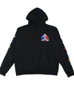 Chrome Hearts Multi Color Cross Cemetery Hoodie Black