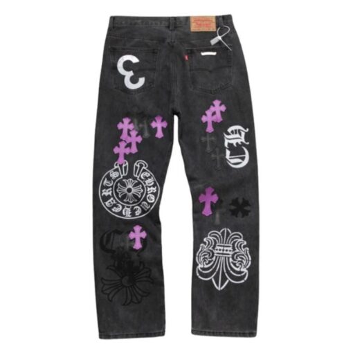 Chrome Hearts Box Purple Jeans