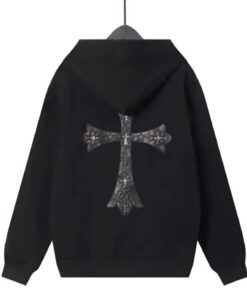 Chrome Hearts Cross Black Zip Up Hoodie