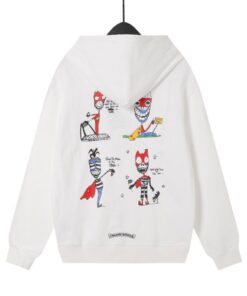 Chrome Hearts Doll Graffiti Zip-up White Hoodie