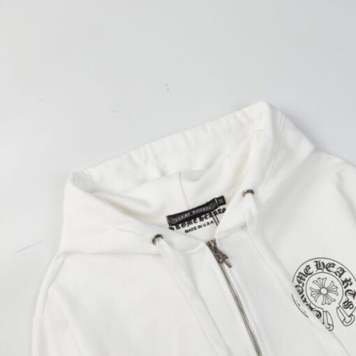 Chrome Hearts Doll Graffiti Zip-up White Hoodie