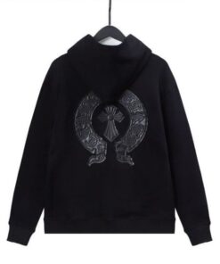 Chrome Hearts Floral Zip Up Black Hoodie