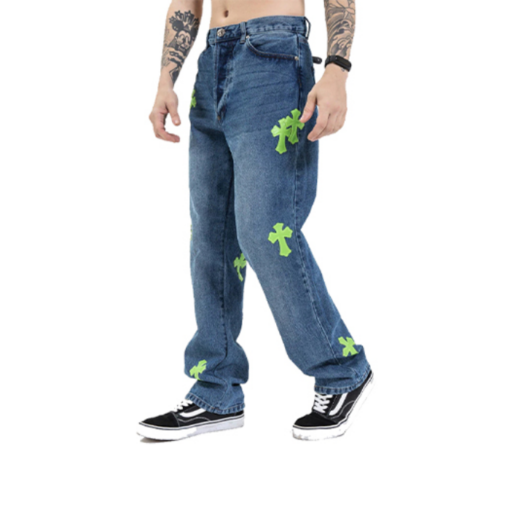 Firmranch Applique Cross Chrome Hearts Jeans